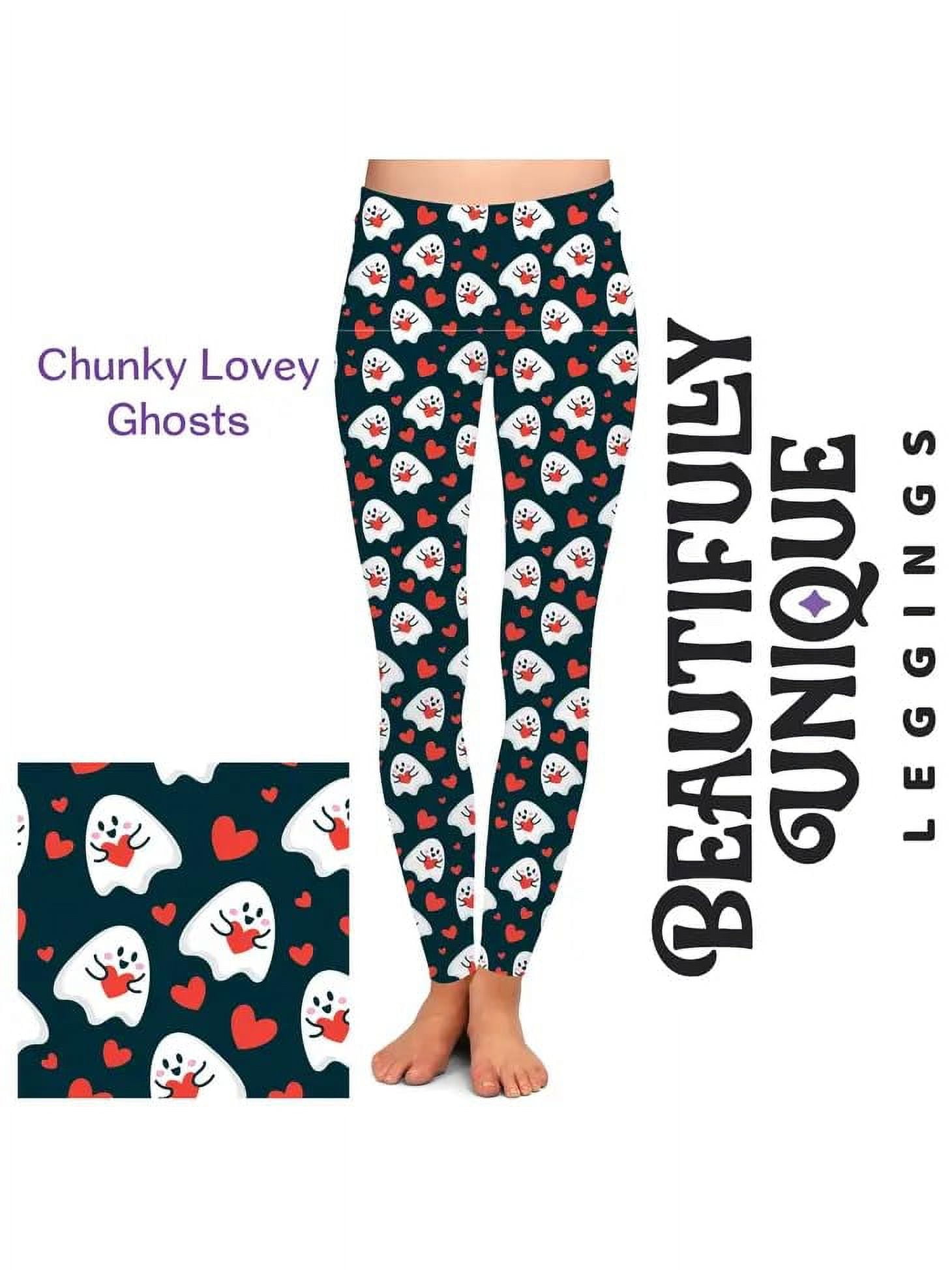 Cute Ghost Graphic Leggings Toddler Girls Solid Pants - Temu